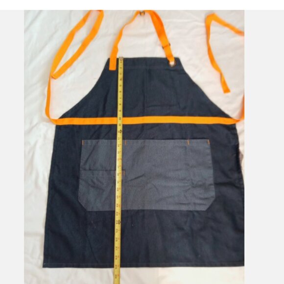 McDonald's Employee Denim Apron With Yellow Adjustable Straps & Ties RMHC NWOT - Picture 4 of 9